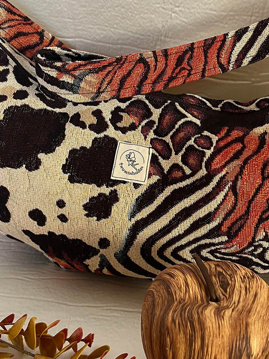 Bolso artesanal de tela – Modelo Creta Animal Print