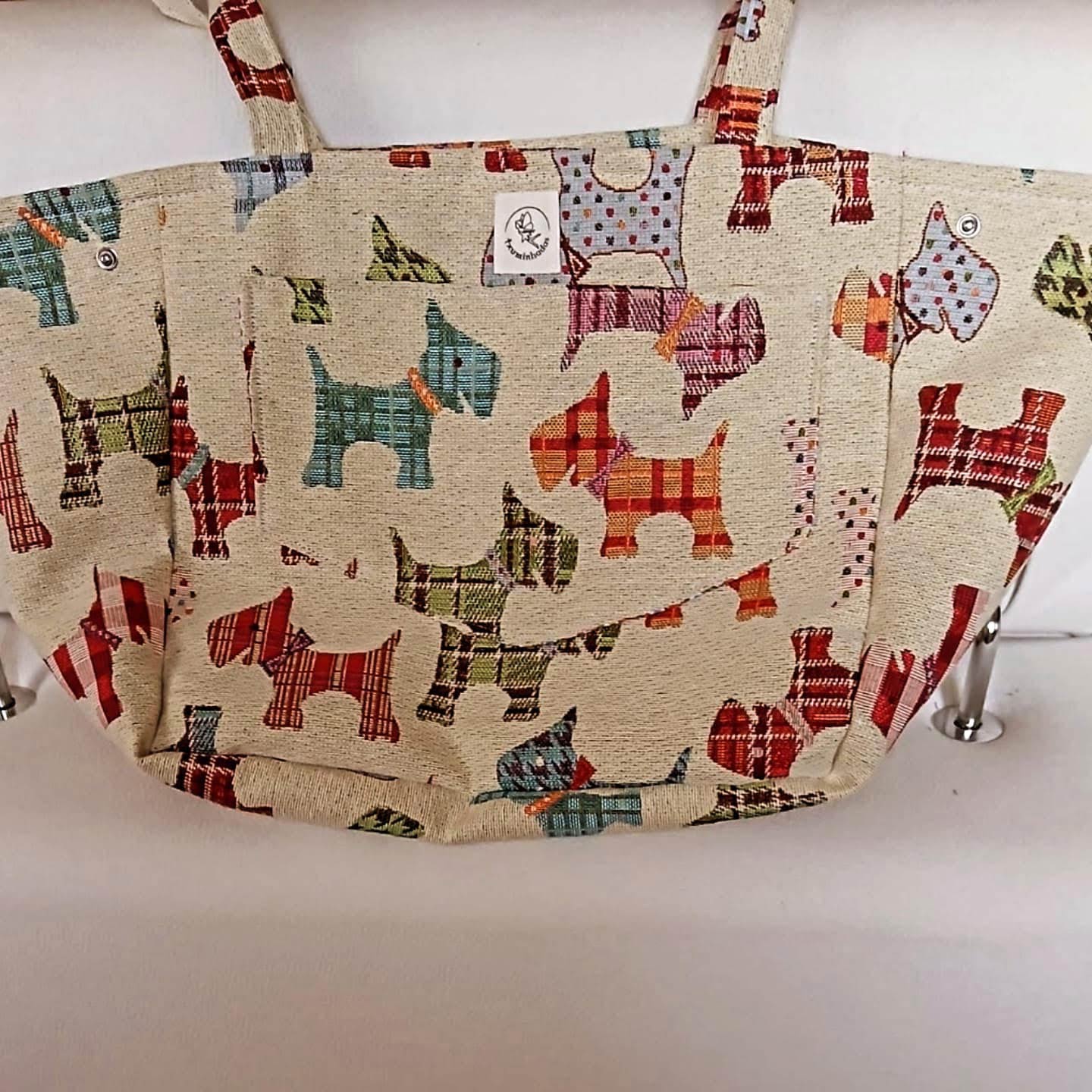 Bolso artesanal de tela – Modelo Cerdeña Dogs