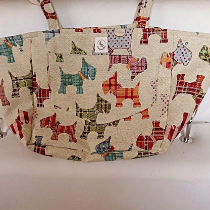 Bolso artesanal de tela – Modelo Cerdeña Dogs