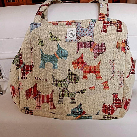 Bolso artesanal de tela – Modelo Cerdeña Dogs