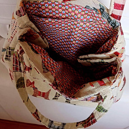 Bolso artesanal de tela – Modelo Cerdeña Dogs