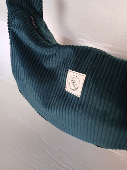 Bolso artesanal de tela – Modelo Creta Azul