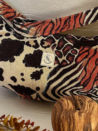 Bolso artesanal de tela – Modelo Creta Animal Print