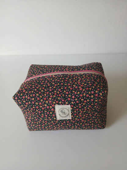 Neceser Sicilia Negro Flores