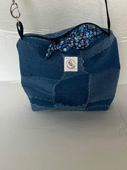 Bolso de mano artesanal – Modelo Nilo Denim